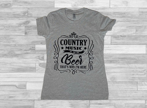 COUNTRY MUSIC & BEER T-SHIRT