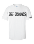 DIRT + DIAMONDS- DIAMOND LOGO T-SHIRT (WHITE)
