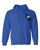 DIRT + DIAMONDS ZIP HOODIE (ROYAL BLUE AND BLACK)