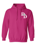 DIRT + DIAMONDS HOODIE (HOT PINK AND WHITE)